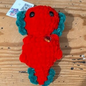 Handmade Plush Axolotl Strawberry Color